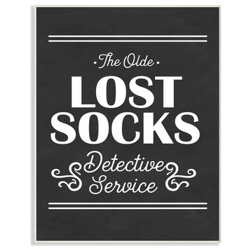 Olde Lost Socks Detective Service, 10"x15", Wall Plaque Art