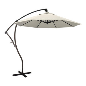 Outdoor Patio Umbrella 10 Aluminum Cantilever Crank And Base Contemporary Outdoor Umbrellas By Onebigoutlet