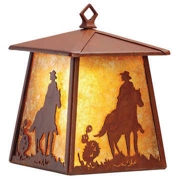 7 Wide Cowboy Hanging Wall Sconce