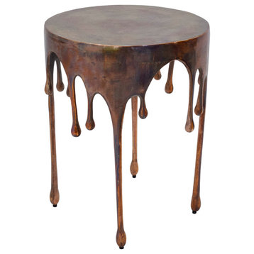 Copperworks Modern Accent Side Drinks Table Plantstand Corner Accent Table