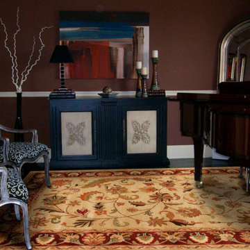 Adair Area Rug in Ivory & Red