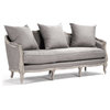 Rue du Bac French Country Grey Linen Feather Sofa