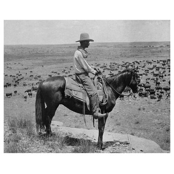 "A Texas cowboy, 1907" Digital Paper Print by Erwin E. Smith, 22"x18"