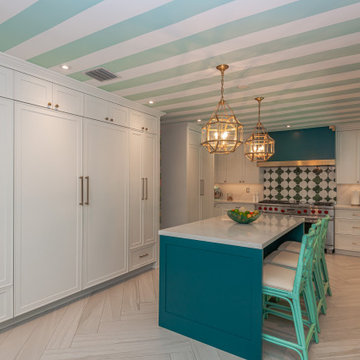 Colorful Chinoiserie Kitchen