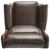 GDF Studio Curtis Dark Brown Leather Recliner Club Chair