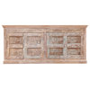 Indio Rustic Solid Wood Traditional 4 Door Sideboard Cabinet