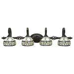 Toltec Lighting - Toltec Lighting 164-DG-9485 Elegant� - Four Light Bath Bar - Elegant? 4 Light Bath Bar Shown In Dark Granite Finish With 7" Royal Merlot Tiffany Glass.Assembly Required: TRUE Shade Included: TRUEDark Granite Finish with Royal Merlot Tiffany Glass *Number of Bulbs:4 *Wattage:100W *Bulb Type:Medium Base *Bulb Included:No *UL Approved:Yes