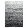 Electric Black and White Cotton Rug, 8'x10'
