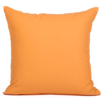 Solid Tangerine Orange Accent, Throw Pillow Cover, 24"x24"