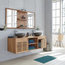 Teak Wall-Mounted Bathroom Vanity Unit, 160 cm