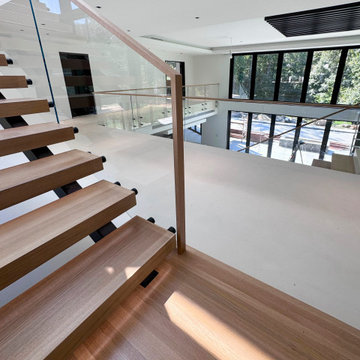 Project #126 | Contemporary Staircases with Integrated LEDs & Glass Railing