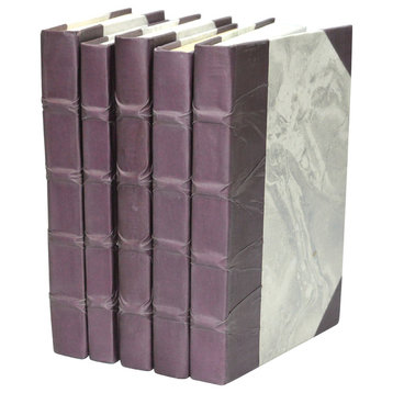 Parchment Collection Books, Lilac, Set of 5