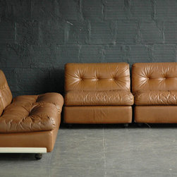 MARIO BELLINI FOR B&B ITALIA FIBERGLASS AND LEATHER AMANTA SLIPPER CHAIR (SET OF - Sectional Sofas