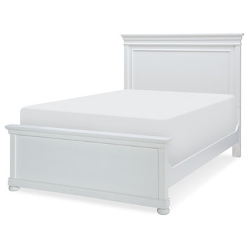 Canterbury Complete Panel Bed, Full, Natural White