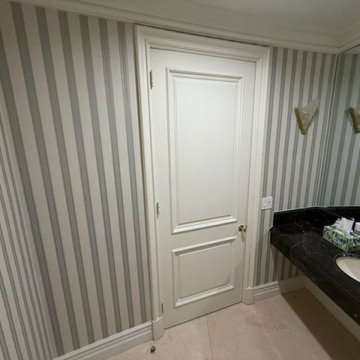 Wallpaper installation Powder room in West Linn