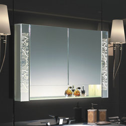 Fab Glass and Mirror Luxury Bathroom LED Mirror Cabinet with 2 Adjustable Shelve - Products