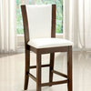 Counter Height Dining Chair, Dark Cherry and White