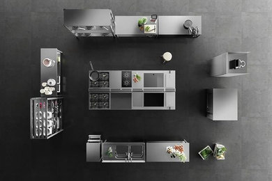 Visualizzazione ad + styling cucine industriali