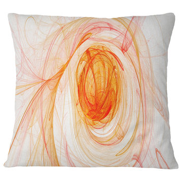 Yellow Ball of Yarn Abstract Throw Pillow, 16"x16"