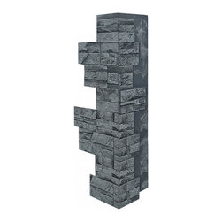 136-36-STACKED STONE VENEER CORNER 36"H X 11"W X 1 1/4"D - Wall Panels
