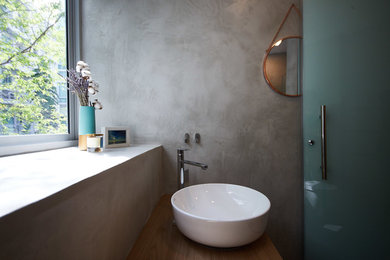 Minimalist bathroom photo in Singapore