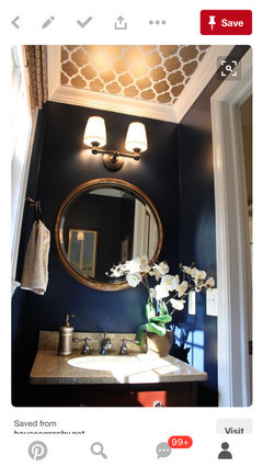 Windowless powder room, color? | Houzz Forum