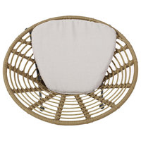 Mignon Outdoor 2 Seater Acacia Wood Chat Set, Light Brown/Beige/Natural Finish