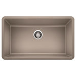 Blanco - Blanco 442531 Precis 30"x18" Granite Single Bowl Kitchen Sink, Truffle - The BLANCO PRECIS 30" SINGLE BOWL is inspired by professional kitchen sinks in both form and functionality. With crisp angular shaping and simple but spacious design, this kitchen sink easily conquers the demands of everyday life. Made from the rock hard, durable SILGRANIT patented surface, it's no wonder this hardworking granite composite sink collection is one of our most popular. Beautiful and highly functional, the PRECIS kitchen sink features a smooth surface that is resistant to chips, scratches and heats up to 536F. Even a fork or the bottom of a hot pan can't damage BLANCO SILGRANIT sinks. The colorful, non-porous surface also makes the bowl resistant from all stains, household acids and alkali solutions as well as easy-to-clean.  For three generations,  BLANCO has quietly and passionately elevated the standards for luxury sinks, faucets, and decorative accessories. A family-owned company, BLANCO was founded over 85 years ago in Germany, and recently celebrated a milestone of 25 years in the United States where we are recognized as a leader in quality, innovation, and unsurpassed service.