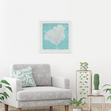 "Graphic Sea Fan VII" Framed Painting Print
