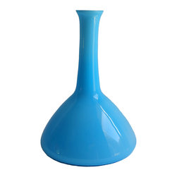 ITALIAN CASED BLUE FLASK BOTTLE - Vases