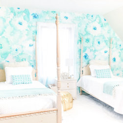 Bedroom Removable Wall Murals, Twin bedroom design, Bed and Breakfast,  Boutique - Wall Decals