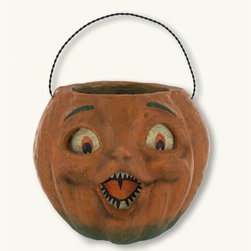 Retro Candy Bucket (Pumpkin) - Holiday Accents And Figurines