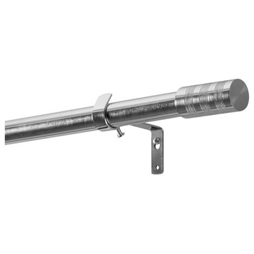 Modern Barrel Extendable Metal Rod Set, 52" 144", Nickel