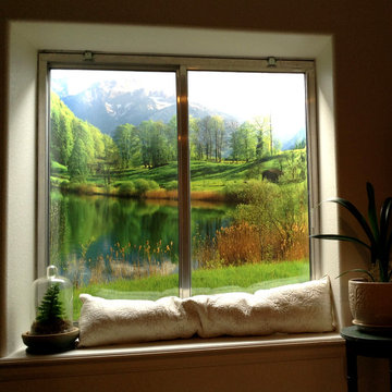Decorating basement window wells