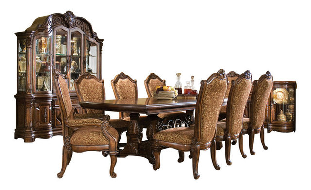 7-Piece Windsor Court Rectangular Dining Table Set, Vintage ... 7-Piece Windsor Court Rectangular Dining Table Set, Vintage ...