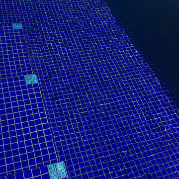Blue All Glass Tile Pool San Francisco Bay Area