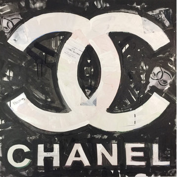 Contemporary Art Painting 36"x36" Chanel Art by Matt Pecson