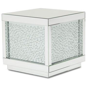 Montreal Block End Table With Crystals