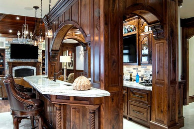 Example of a home bar design in Little Rock