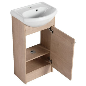 CRO Decor Freestanding 18 Inch Bathroom Vanity (KD-PACKING)-G-BVB02218PLO