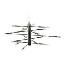 Worlds Away Benson Nickel Sputnik Chandelier - Chandeliers