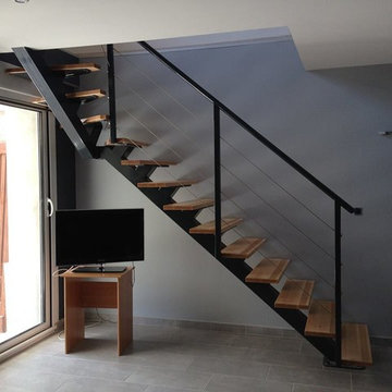 escalier poutre centrale sejour