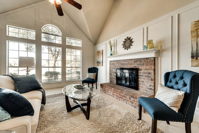 Living room - transitional living room idea in Dallas
