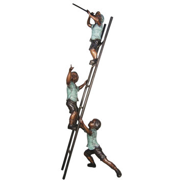3 Kids on a Ladder, 92" Design Sculpture