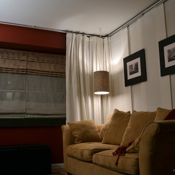 NYC Studio Apartment Makeover: Hanging Room Divider