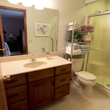 Cherry Vanity with Sahara Ironstone Cultured Marble Countertop ~ Medina, OH