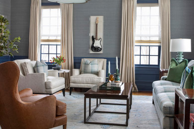 Living room - transitional living room idea in Philadelphia