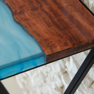 Frozen lake console table