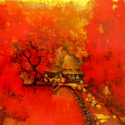Village Noon - Paintings
