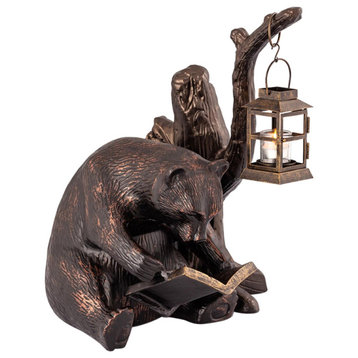 Booklover Bear Garden Lantern